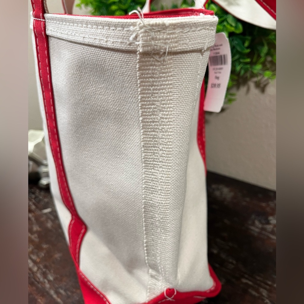 LL Bean Boat & Tote Medium Zip Top Red - Picture 2 of 13